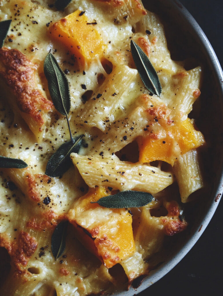 Squash and Sage pasta bake