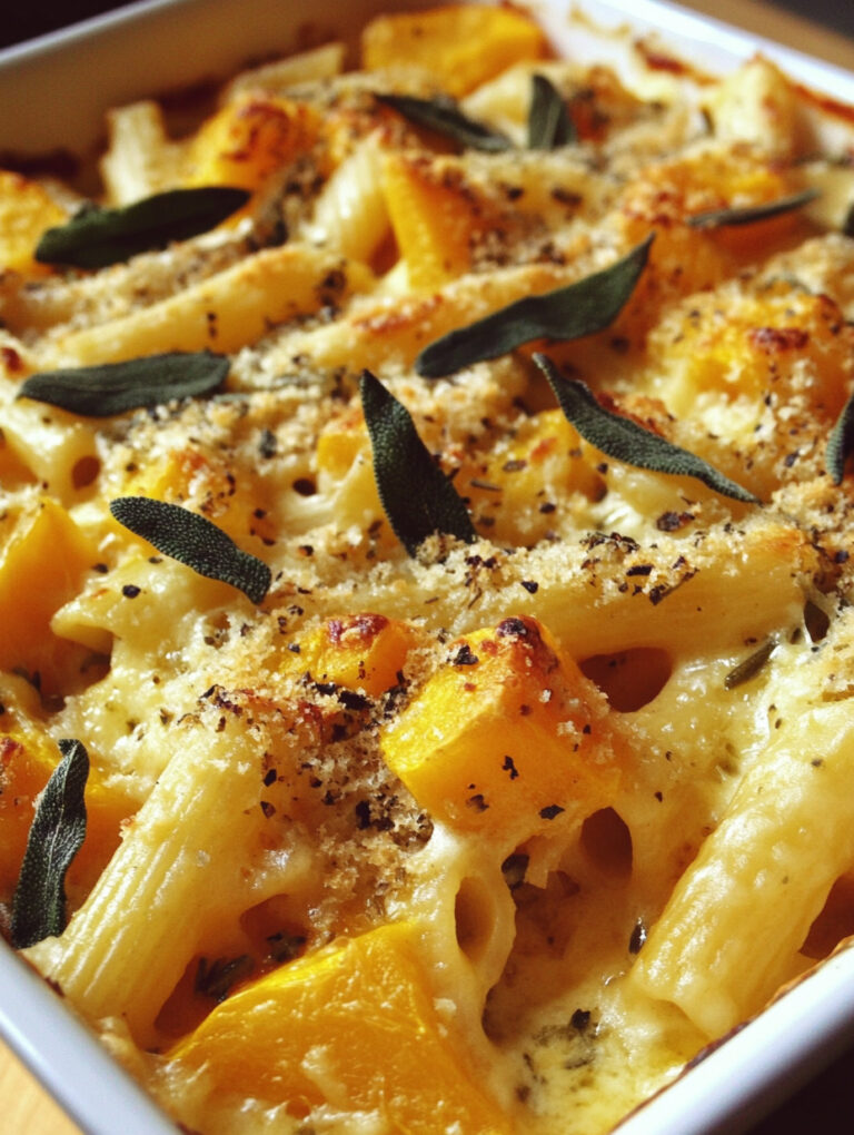 Squash and Sage pasta bake