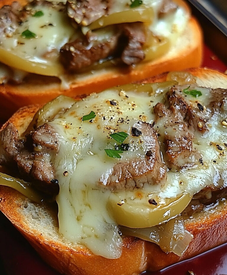 steak and cheese garlic toast