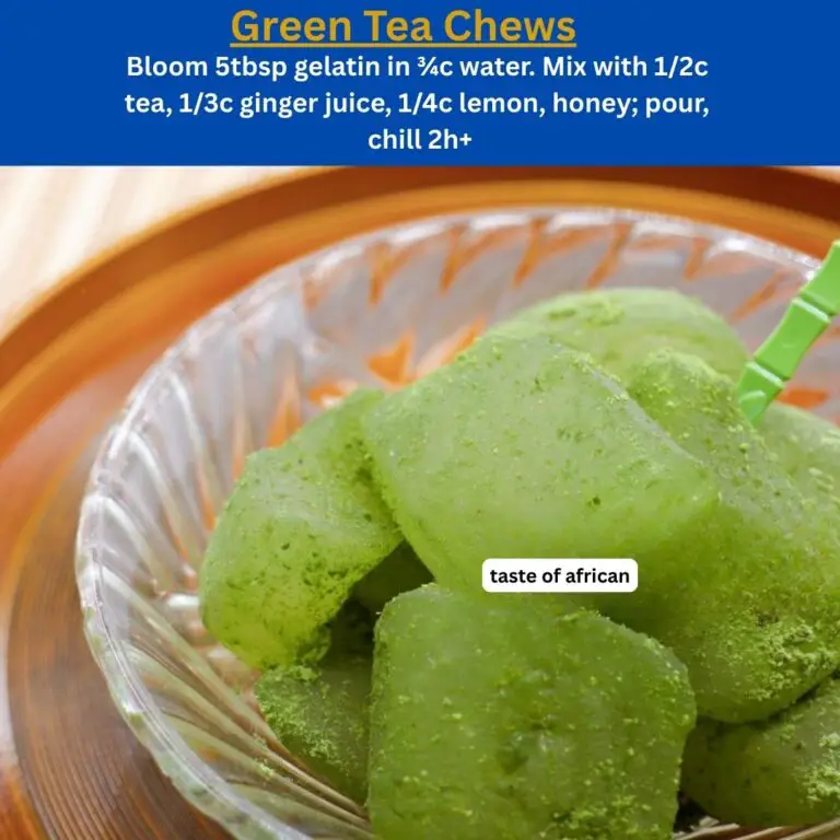 Green Tea, Lemon & Ginger Chews Recipe Blog Post