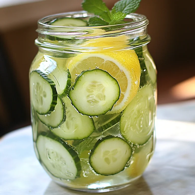 Cucumber Lemon Detox Water
