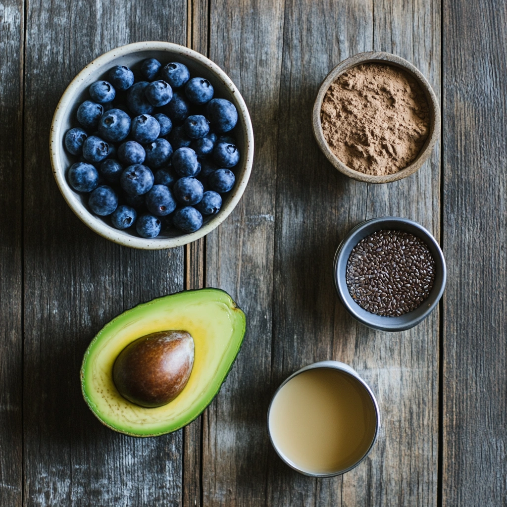 Blueberry Avocado Protein Smoothie